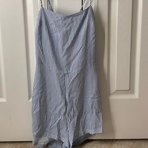 White and blue romper